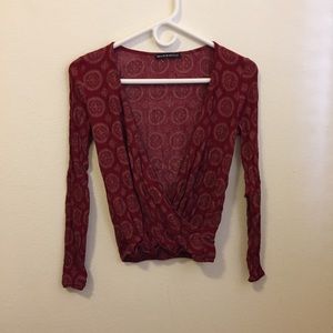 SOLD - Brandy Melville Gold Medallion Wrap Top